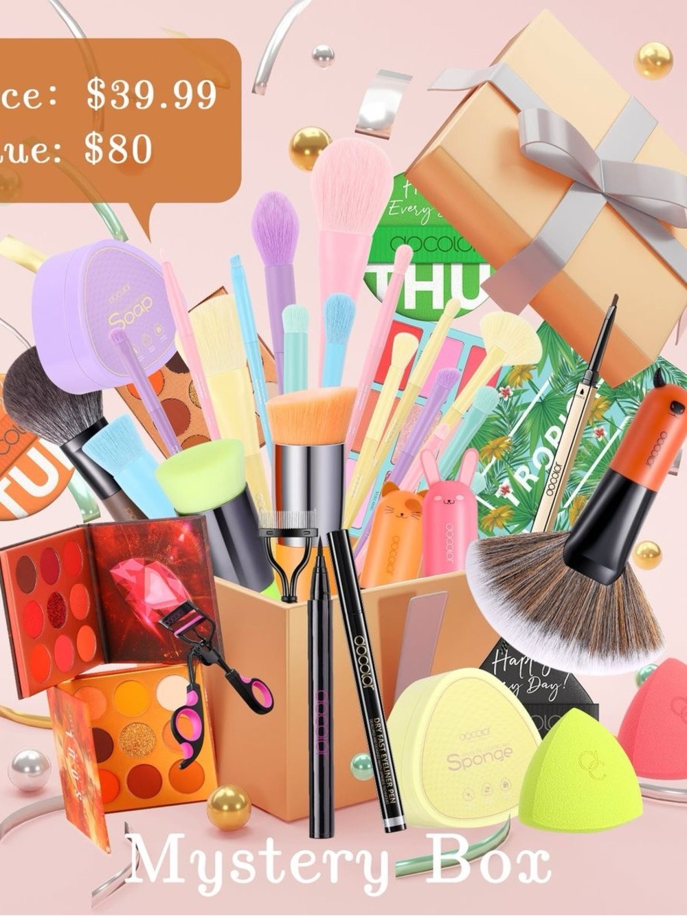🌸Mystery Box Makeup 7 Assorted items Pastel Colors🧁🌹